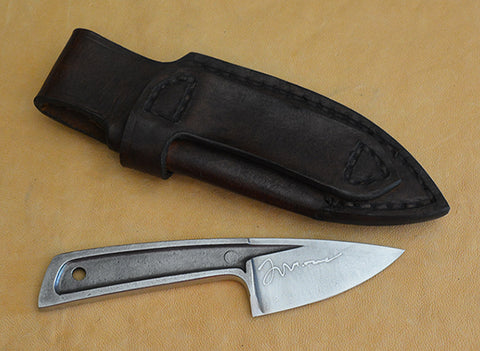 Boye Basic 1 with Plain Etched Blade and Leather Flap Sheath.