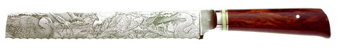 Bread Knife with Herons and Egrets