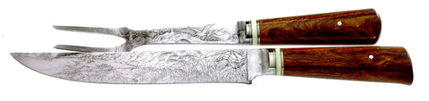 Carving Set with Island Scene
