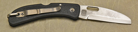 Boye Basketweave/Hole Sheepsfoot Lockback Folding Pocket Knife with 'Basketweave' Etching.