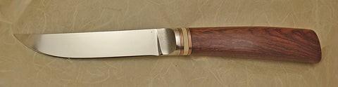 4.5 inch Kitchen Utility Knife with Cobalt Blade and Cocobolo Handle.