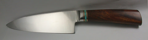 6 inch Chef's Knife with Dendritic Cobalt Blade and Desert Ironwood Handle.