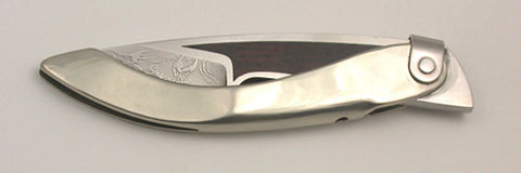 Boye Large Tweezerlock Folding Pocket Knife with 'Koi' Etching & Inlay.