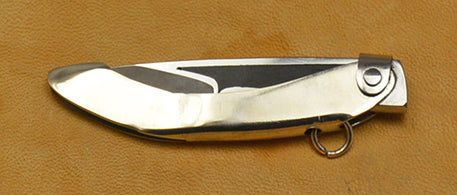 Boye Mini-Tweezerlock Folder with Plain Etched Blade & African Blackwood Inlay.