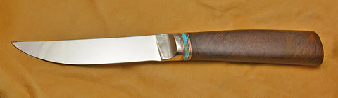 4.5 inch Kitchen Utility Knife with Cobalt Blade and Cocobolo Handle.