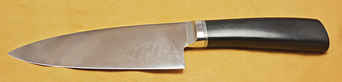 6 inch Chef's Knife with Dendritic Cobalt Blade and Ebony Handle.