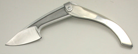 Boye Large Tweezerlock Folding Pocket Knife with Plain Etched Blade - 3.