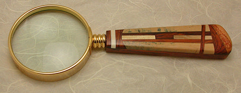 2.5 inch Desktop Magnifying Glass with Inlaid Handle - 2.