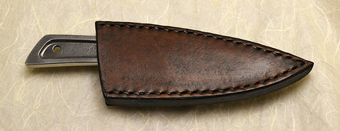 Boye Basic 2 with Plain Etched Blade and Leather Clip Sheath.