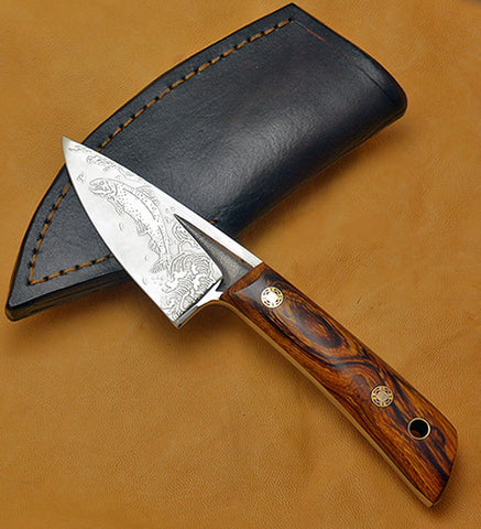 Boye Basic 2 with Ironwood Handle and 'Trout' Etching.