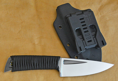 Boye Basic 3 Cobalt with Cord-Wrapped Handle, Kydex Sheath & Tek Lok.