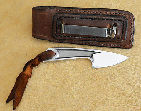 Boye Cobalt Sub-Basic Brass-lined Leather Sheath.