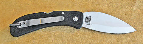 Boye Cobalt Mountain Lockback Folding Pocket Knife with Black Zytel Handle