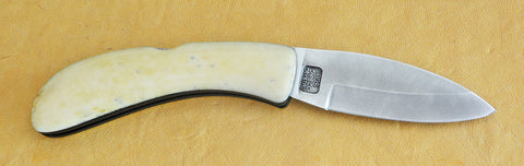 Boye Custom Prophet Lockback Folding Knife with 'Wolf' Etching.