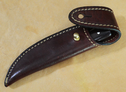 David Boye-made 2 inch Dropped Edge Utility Knife with 'Basketweave' Etching.