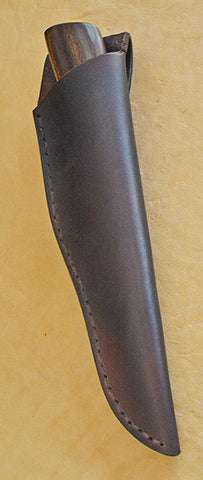 4 inch Dropped Point Hunter with Dendritic Cobalt Blade and Desert Ironwood Handle.