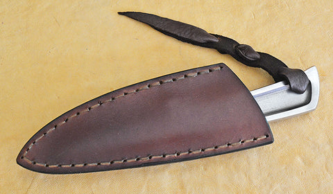 Boye Basic 3 Cobalt with Leather Pouch Sheath and Lanyard.