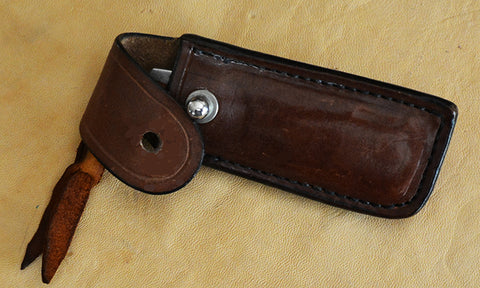 Boye Cobalt Sub-Basic Brass-lined Leather Sheath.
