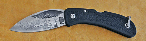 Boye Eagle Wing Lockback Folding Knife with 'Eagles' Etching.
