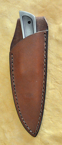 Boye Basic 3 with Plain Etched Blade and Leather Pouch Sheath.