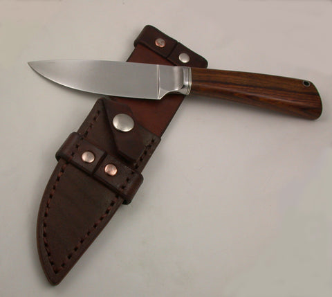 4 inch Dropped Edge Utility Knife with Plain Etched Blade - 4.