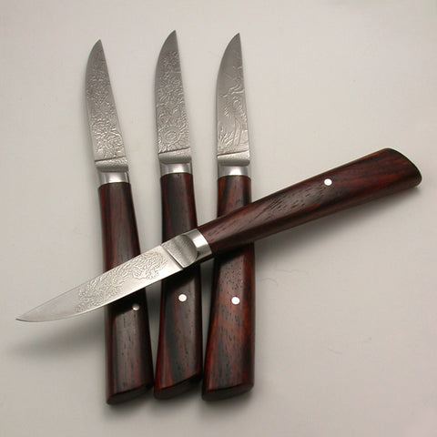 4 Piece Table Knife Set with Custom Storage Box.