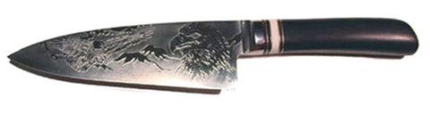 6 inch Chef's Knife with 'Eagles' Etching.