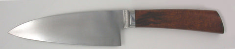 6 inch Chef's Knife with Plain Etched Blade & Ironwood Handle - 2.