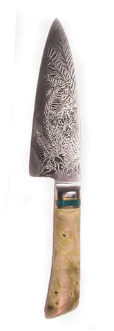 6 inch Chef's Knife with 'Bobcat' Etching.