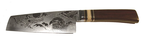 6 inch Chopper with 'Eagles' Etching.
