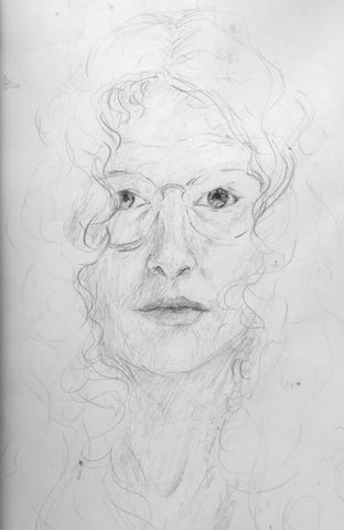 Self-Portrait in Pencil.