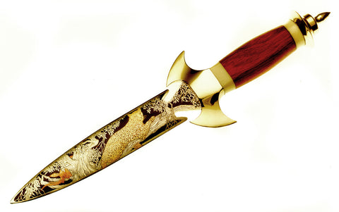 8 inch Dagger with Leopard and Impala.