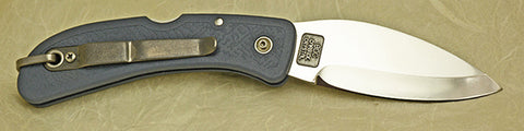 Boye Cobalt Blue Whale Lockback Folding Pocket Knife with Blue Handle - 4.