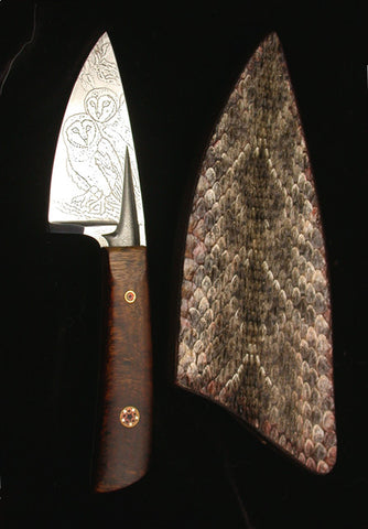 Boye Basic 1 with 'Barn Owl Pair' Etching and Handle.