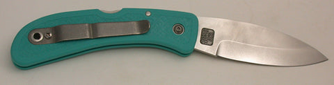 Boye Basketweave Lockback Folding Pocket Knife with 'Basketweave' Etching.