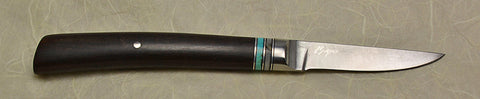 David Boye-made 3 inch Paring Knife with 'Bear Paw' Etching.