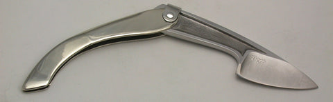 Boye Large Tweezerlock Folding Pocket Knife with 'Basketweave' Etching.