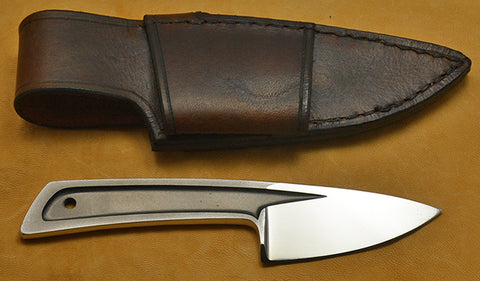 Boye Basic 2 Cobalt with Horizontal Carry Brown Leather Sheath.