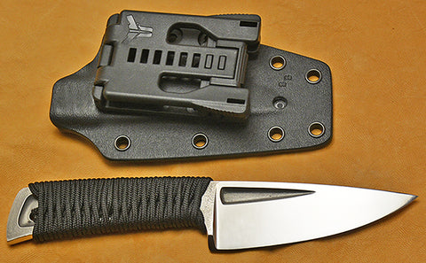 Boye Basic 3 Cobalt with Cord-Wrapped Handle, Kydex Sheath & Tek Lok.