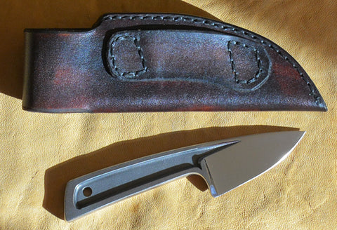 Boye Basic 1 Cobalt with Leather Flap Sheath and Brass Button.