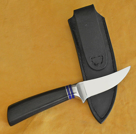 3 inch Trailing Point Skinner with Dendritic Cobalt Blade & African Blackwood Handle.