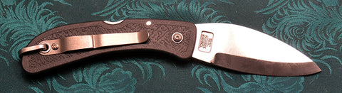 Boye Cobalt Eagle Wing Lockback Folding Pocket Knife with Black Handle.