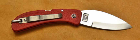 Boye Cobalt Eagle Wing Lockback Folding Pocket Knife with Red Handle & Marlin Spike.