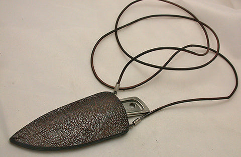 Sub-Basic Dark Brown Ostrich Double-sided Neck Sheath 2.