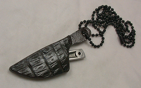 Photon Dark Brown Double-sided Croc Neck Sheath.