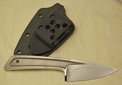 Boye Basic 2 with 'Eagles' Etching and Kydex Sheath with Laser Etched Feather.