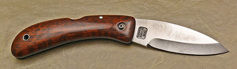 Boye Custom Prophet Lockback Folding Knife with 'Hawk Rainbird' Etching.