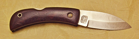 Boye Custom Small Sunburst Lockback Folding Pocket Knife with 'Heron' Etching.