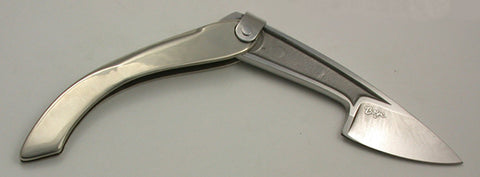 Boye Large Tweezerlock Folding Pocket Knife with 'Bamboo Sprig' Etching.