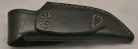 Basic 1 Leather Sheath with Brass Button.